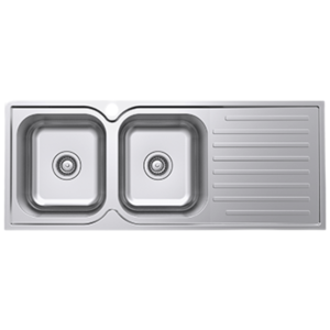 Classic Square 1180 2 Bowl and Drainer